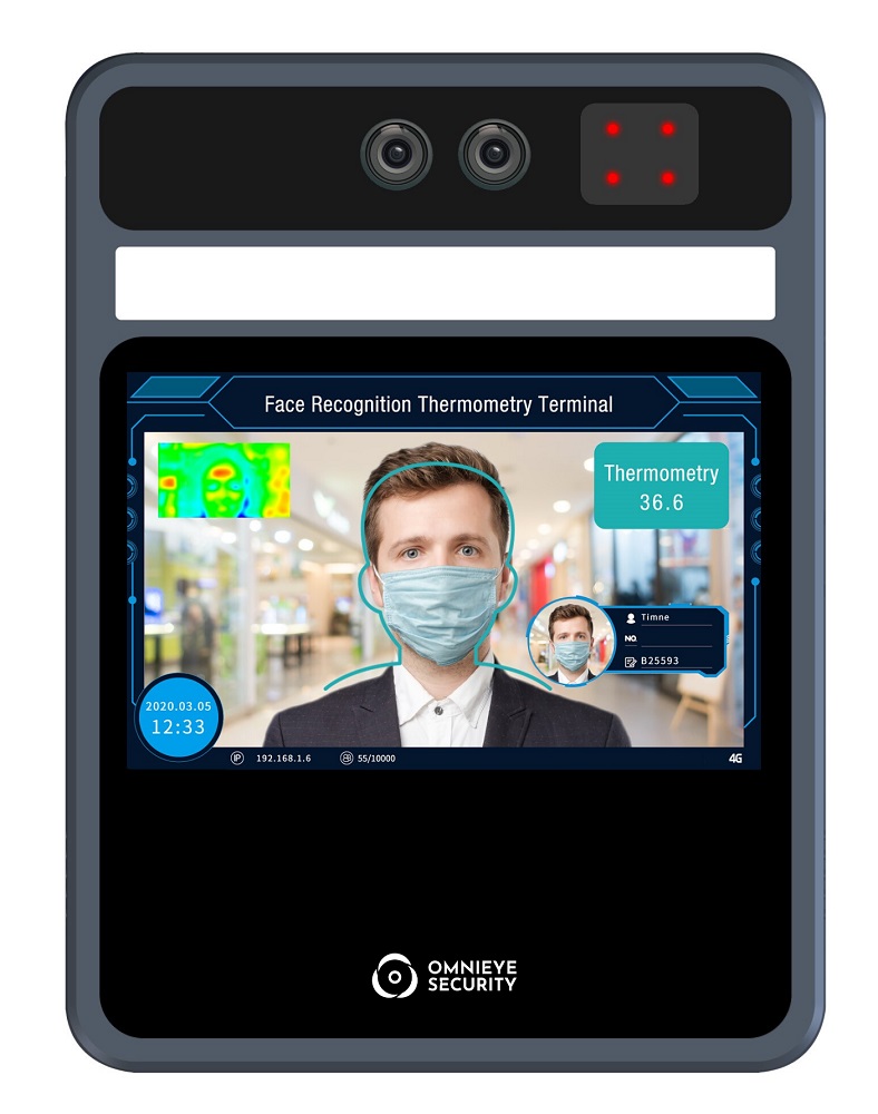 Omnieye 人臉溫測機: 溫度及口罩偵測